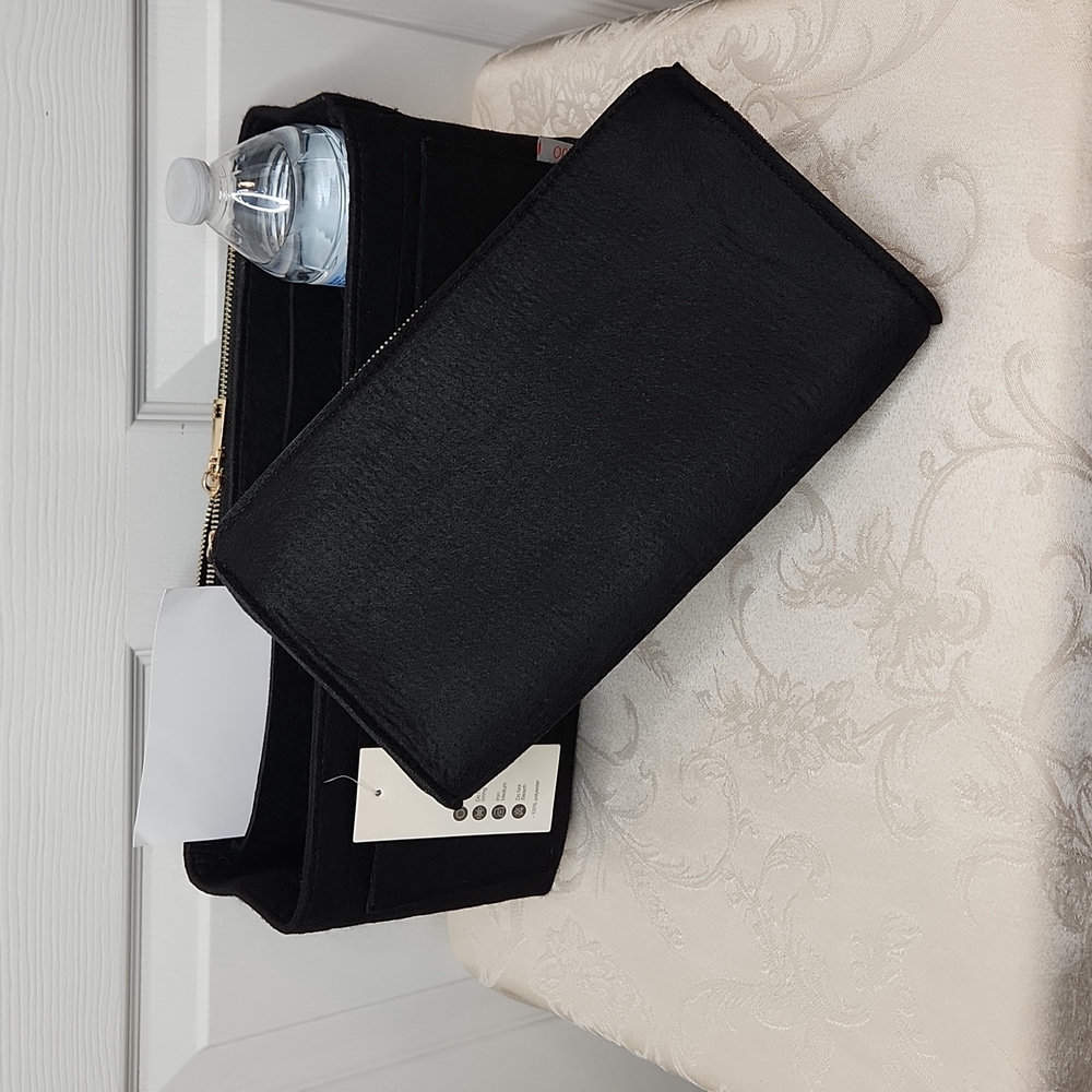 Ztujo black felt multipurpose tote bag organizer NWT